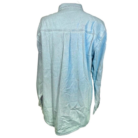 Vintage ‘99-‘00 St. Louis Rams Embroidered Denim Button Up Shirt By The Edge NWT - Picture 2 of 5